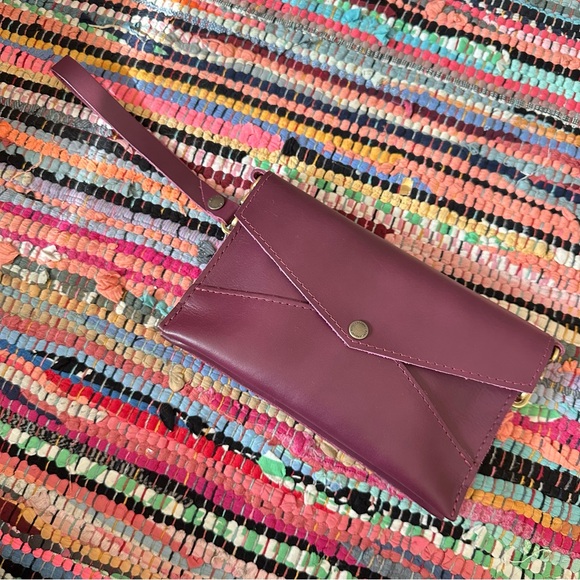 Portland Leather Handbags - Portland Leather Goods Envelope Crossbody Crunchwrap Convertible Purse Lollipop